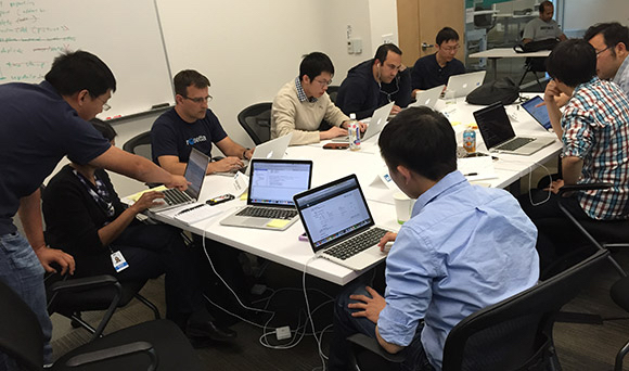LinkedIn Engineers at a bootcamp