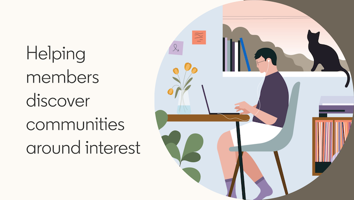 Helping members discover communities around interests