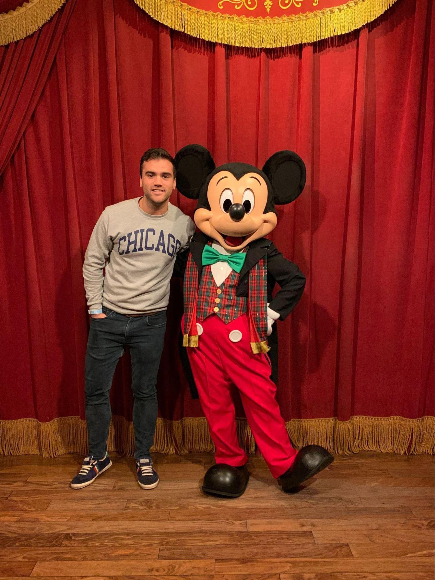 Jose Carmona with Mickey Mouse